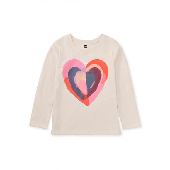 Tea Collection Girls Chalk Heart T-Shirt size: 9-12 Months - Picture 1 of 1